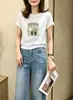 Camiseta de algodón acanalado de trece filas, fuente física, para mujer, directo de fábrica, top de manga corta ajustado, suministro exclusivo segunda tanda de verano