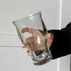 Copo de Suco Estilo Ins Copo para Bebida Fria Copo de Vidro Copo de Café Transparente de Alto Valor Copo para Bebidas Copo de Cerveja Copo de Café