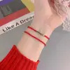 Pulsera de cuentas rojas de Año Nuevo Chino para mujer Joyería roja de Año Nuevo Accesorios de estilo étnico Collar de imitación de cristal de acero de titanio 2024