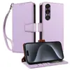 Adecuado para Sony Xperia 5 Iv Anti-Caída Funda de Cuero para Teléfono Ace 3 con Soporte y Fijación Magnética 1 Vi Funda de Teléfono Cubierta de Cuero