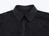 Camisa Larga de Encaje Calado con Mangas Largas para Mujer, Estilo Europeo y Americano, Primavera 2026, 10256