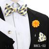 Gravata Borboleta Quadrada de Seda para Negócios Conjunto de 4 Peças Estilo Coreano Masculino Acessórios de Vestimenta para Banquete de Casamento Fábrica de Gravatas de Borboleta Estoque Pronto