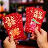 Bolsa Roja Sobres del Año del Caballo 2026 Nuevo Festival de Primavera Año Nuevo Brillo Billetera de Dinero de la Suerte Año Nuevo Personalizado Creativo Paquete Rojo Al por Mayor