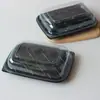 Panadería de Supermercado Caja de Empaque de 6 Piezas para Pan de Chuleta de Cerdo Caja de Empaque Transparente Desechable de Ampolla Caja de Empaque para Pan de Hot Dog Venta al por Mayor