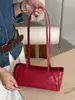 Bolsa baguette em couro curtido vegetal para mulheres, novo modelo 2026, estilo minimalista de nicho, bolsa de ombro para usar sob o braço, bolsa de couro genuíno moda vintage