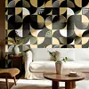 Adesivos Geométricos Minimalistas de Luxo Leve Adesivos de Parede Autoadesivos Decoração de Parede de Fundo para Quarto Próximo à Cama Papel de Parede para Renovação de Móveis
