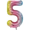 Atacado do Fabricante Balões de Número de 40 polegadas Versão Americana Slim de Folha de Alumínio 0-9 Tema Festa de Aniversário Decoração Balões Infláveis