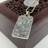 Etiqueta estilo chino plata tailandesa tallada Qi Tian Da Sheng joyería de plata pura S925 colgante para hombre Sun Wukong
