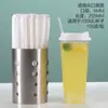 Popotes Desechables Grandes para Té de Burbujas, Empacados Individualmente para Uso Comercial, Plástico Transparente, 29cm Extra Largos