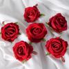 Simulación cabeza de flor rosa de franela pequeña boda boda escena coche de boda diseño hotelero pared de flores arco flor de seda al por mayor