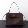 Bolsa Tote de Couro Bovino Fosco de Alto Brilho para Outono e Inverno para Mulheres, Bolsa de Ombro para o Dia a Dia de Grande Capacidade, Bolsa de Ombro de Couro Genuíno de Alta Qualidade
