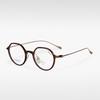 Armazón de Gafas T18981 Que Hace que la Cara Parezca Más Pequeña, Armazón de Gafas Retro de Medio Titanio, Se Puede Montar con Lentes Graduados, Venta al por Mayor del Fabricante, Bloqueador de Luz Azul