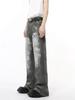 MTLCLOTHES ropa de hombre otoño nuevo calle alta industria pesada pintado viejo tubo recto jeans lavados casual tendencia