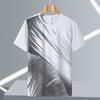 Deportes y Ocio Talla Grande Cuadrícula Tianzi Camiseta de Manga Corta de Seda de Hielo para Hombre Verano Running Transpirable Fitness Secado Rápido Manga Corta Running