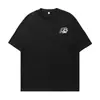 Roupa Masculina Hanlu Streetwear Americano Camiseta Estampada de Manga Curta Estilo Novo Primavera e Verão Tendência Nacional Algodão Puro Solta Hip-Hop Camiseta Q