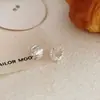 Pendientes de Flor de Plata de Ley S925, Simples y de Moda, Frescos y con Estilo, Pendientes de Gama Alta para Estudiantes para el Uso Diario, Pendientes para Mujer