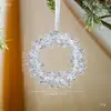 Decoración Navideña de Producto Nuevo Transfronteriza Copo de Nieve de Acrílico Transparente Campana Colgante de Ángel para Árbol de Navidad