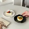 Sobremesa Padrão Pedra Criativo Lanche Semelhante a Rocha para Café da Manhã Bolo Pastelaria para Chá da Tarde Prato Doméstico Prato de Plástico Anti-Queda