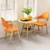 Mesa de chá e cadeiras para varanda, mesa e cadeiras simples para sala de jantar em casa, mesa redonda pequena de camada dupla, conjunto de mesa e cadeiras de lazer para loja de milk tea, mesa e cadeiras para reunião