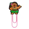 Moana Clip de Papel Grande Suministros de Oficina Clip de Papel Creativo Lindo Aguja en Forma de U Dibujo Animado de PVC Marcador de Páginas Colorido