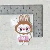 Parches lindos de dibujos animados de acrílico Labubu para DIY, pinzas para el pelo, broches, imanes para refrigerador, decoraciones, accesorios para mochila de estudiante