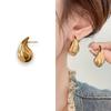 Pendientes huecos con forma de gota, elegantes, exagerados y distintivos, de estilo europeo y americano, de gran venta transfronteriza.