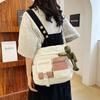 Bolso de Gran Capacidad Bolso Cruzado para Mujer Estudiantes Universitarios Japoneses Clase Bolso de Hombro Bolso de Lona Artístico Bajo el Brazo Portátil Bolso Tote