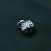Plata Pura 999 Colgante 3D de Plata Dura León Distressed Despertando Accesorios para Pulsera Tejida a Mano con Cuerda Material