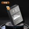 Estuche Antipresión para 20 Cigarrillos, Paquete Completo, Tapa Deslizante abatible, Portátil, Adecuado para Cigarrillos Blandos y Duros, a Prueba de Humedad, Estuche Portátil de Chapa Metálica para Cigarrillos