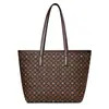Bolsa Tote Grande Feminina com Estampa de Letras Bolsa de Ombro com Alça Superior Vintage Bolsa de Mão para o Trabalho
