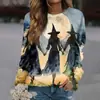 Sudadera de Manga Larga con Cuello Redondo y Estampado de Halloween para Mujer, Casual, Estilo Horror, Talla Grande