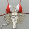 2026 Venda Quente Transfronteiriça Europeia e Americana Bloco de Cores Bolinhas Alça de Pescoço Sexy Novo Estilo Biquíni de Duas Peças Maiô para Mulheres