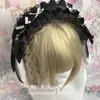 Diadema de Encaje Lolita Accesorios para el Cabello Lazo Negro Rosa Niña Accesorios Lolita Rosa y Blanco Kc