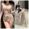 Comercio Exterior Ropa Interior Sexy Mono con Cuello con Cordones Pijama de Tentación Sexy Uniforme de Tentación con Perspectiva de Entrepierna Abierta para Mujer