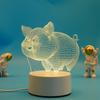 Quarto Cabeceira Luz Noturna 3D Presente Logotipo Personalizado Presente Atacado Lâmpada de Mesa USB Dia dos Namorados Personalização Criativa