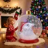 Novo produto transfronteiriço: Decoração de bola inflável de Natal com base, bola inflável de PVC, enfeite de árvore de Natal para feriado