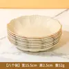 Ins lujo ligero hogar plato para snacks plato para frutos secos plato para frutas plato pequeño de plástico PET plato pequeño borde dorado plato con boquilla hueso de flor