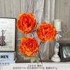 Peonía de 3 cabezas Flores Artificiales, Flores Hechas a Mano para Bodas, Flores de Seda, Flores Decorativas Artificiales, Arreglos para Bodas al por Mayor, Flores de Piso