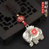 Chaveiro Vintage de Elefante Oco em Prata Tailandesa para Homens e Mulheres, Personalizado, Moderno, Criativo, Pingente de Carro Antigo