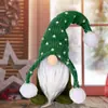 Decoraciones Navideñas de Producto Nuevo Transfronterizas Muñeco Sin Rostro con Barba Gorro de Punto Nórdico Navideño Adornos de Muñeco Sentado