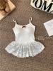 Pure Desire Style Sexy Lace Stitching Base Branca Camisola Feminina Inner Wear Linda Costas Top Tubo