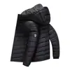 Chaqueta de plumón para hombre Colección Otoño/Invierno 2026, Versión con capucha y cremallera, Cálida, Versátil, Ligera, Chaqueta de plumón moderna para hombres jóvenes y de mediana edad