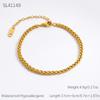 Pulsera de Moda Transfronteriza de Lujo Ligero de Acero Inoxidable Chapado en Oro de 18K Joyería de Cadena Cubana Hueca de Alto Nicho Joyería para Mujer