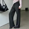Calça pantalona drapeada de modal cor areia para mulheres, cintura alta, perna larga, sem costura, com bolsos internos, emagrecedora, calça casual, direto do fabricante