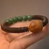Joias Coloridas Envelhecidas Acessórios de Sementes de Bodhi Multi-Tesouro Contas Budistas Pulseira de Círculo Único Pulseira Unissex de Animais Pequenos