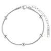 Pulsera de Cuentas de Cadena de Hueso de Serpiente Simple Versátil de Estilo Francés para Mujer, Joyería de Oro Verdadero Pvd de Acero al Titanio Dorado