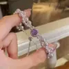 Anillo de Perlas Estilo Francés para Mujer Nicho Gama Alta Lujo Ligero Circonita Super Brillante Anillo de Pareja Nuevo Estilo Chino Simple Pulsera Versátil