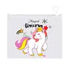 Bolsa de Documentos de Unicornio Arcoíris de Dibujos Animados Bolsa de Almacenamiento de Papelería para Estudiantes Bolsa con Cierre de Cremallera Organizador de Información Bolsa con Tirador de Anillo