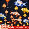Lanterna Grande de Peixe Koi Luminoso Feita à Mão, Luminária Pendente de Peixe Dourado, Luz Noturna, Lanterna de Peixe Estilo Antigo, Personalizável