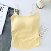 Camisola Fina de Moda para Mujer con Copas, Ropa Interior Versátil, Top Tubo Ruched Adelgazante, Directo del Fabricante